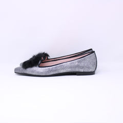 Euforia 530 Ladies Pewter Pointy Flats - Frankel's Designer Shoes