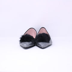 Euforia 530 Ladies Pewter Pointy Flats - Frankel's Designer Shoes