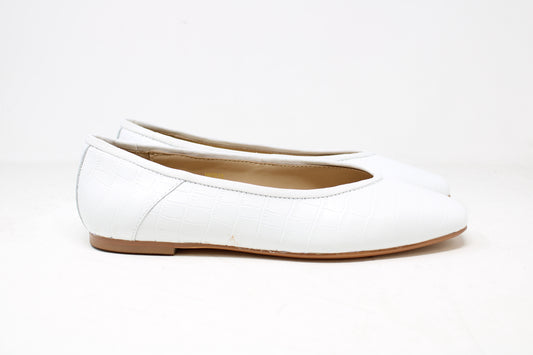 Jaffany Ladies Madrid Croc Leather Flat