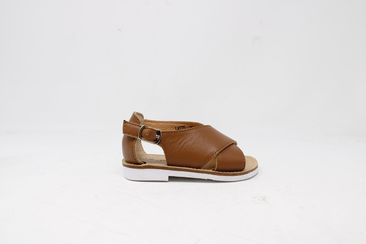 Giovanni Kids Latte Leather Sandal