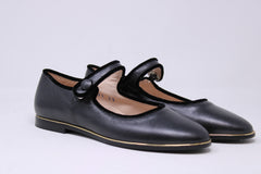 Beberlis Girls 21571 Premium Leather Dressy Mary Janes with Velvet Piping - Frankel's Designer Shoes