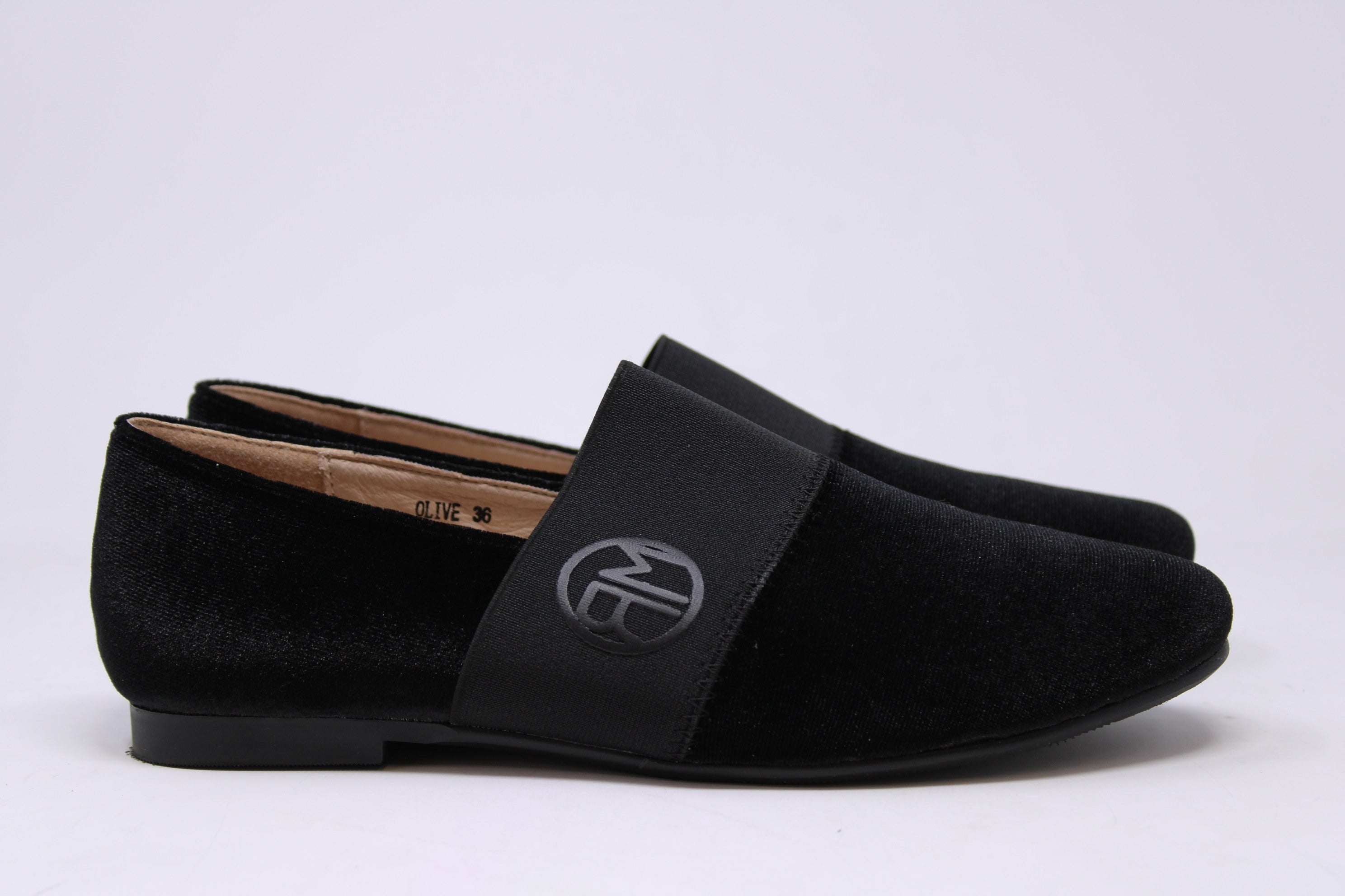 Ralph Migel Ladies Velvet Shoe with Elastic - Frankel's Designer Shoes