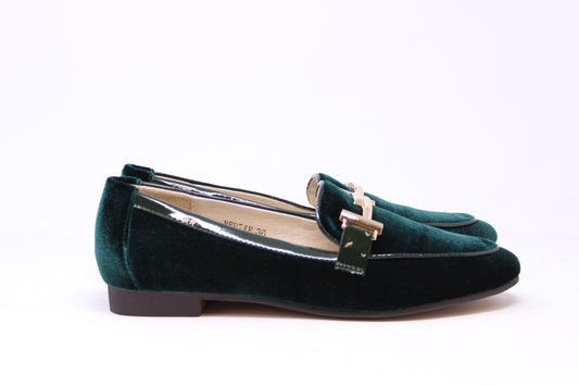 Ralph Migel Ladies Bertie Velvet Loafer with Buckle - Frankel's Designer Shoes