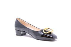 Ralph Migel Ladies Amazon Low Heels with Gold Oranment - Frankel's Designer Shoes