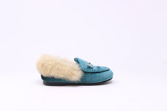 Little Legends Kids Slipper Green Velvet Loafer