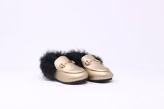 Little Legends Kids Slipper Gold Leather Loafer