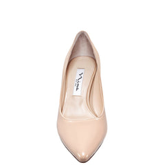 NINA PATENT NUDE LOW HEEL