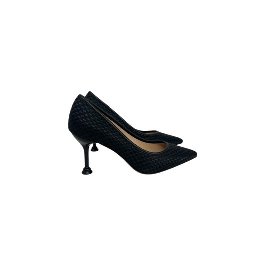 Viviamos Lana Ladies Black Woven Spike Heel