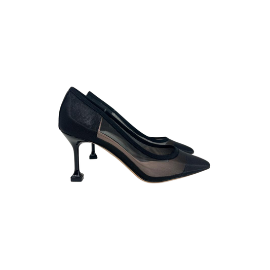 Viviamos Senna Ladies Black Mesh Heel