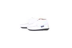 Atlanta Mocassin White Leather with Star Baby bootie