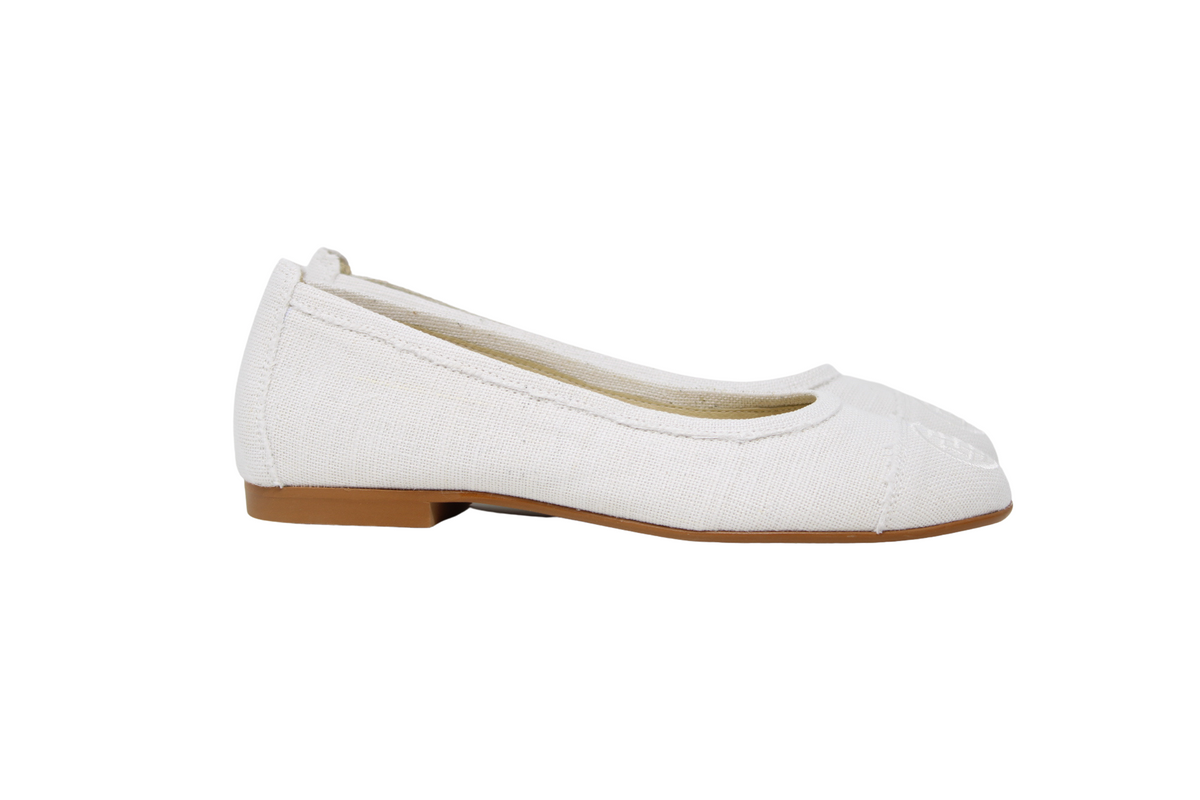 BLUBLONC WHITE FABRIC FLAT