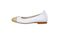 BLUBLONC WHITE FLAT GOLD TOE