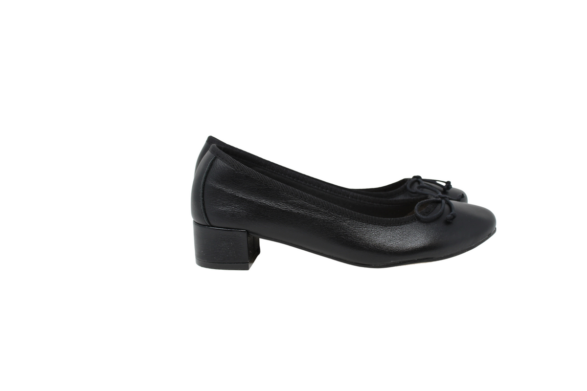 MENINA BLACK LE. LOW HEEL