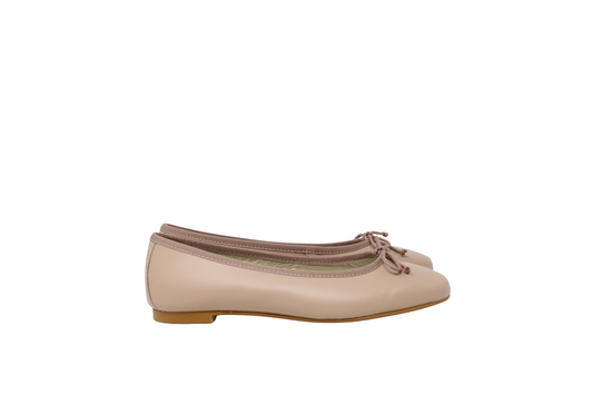 MENINA LUCY TAUPE LE. WITH BOW FLAT