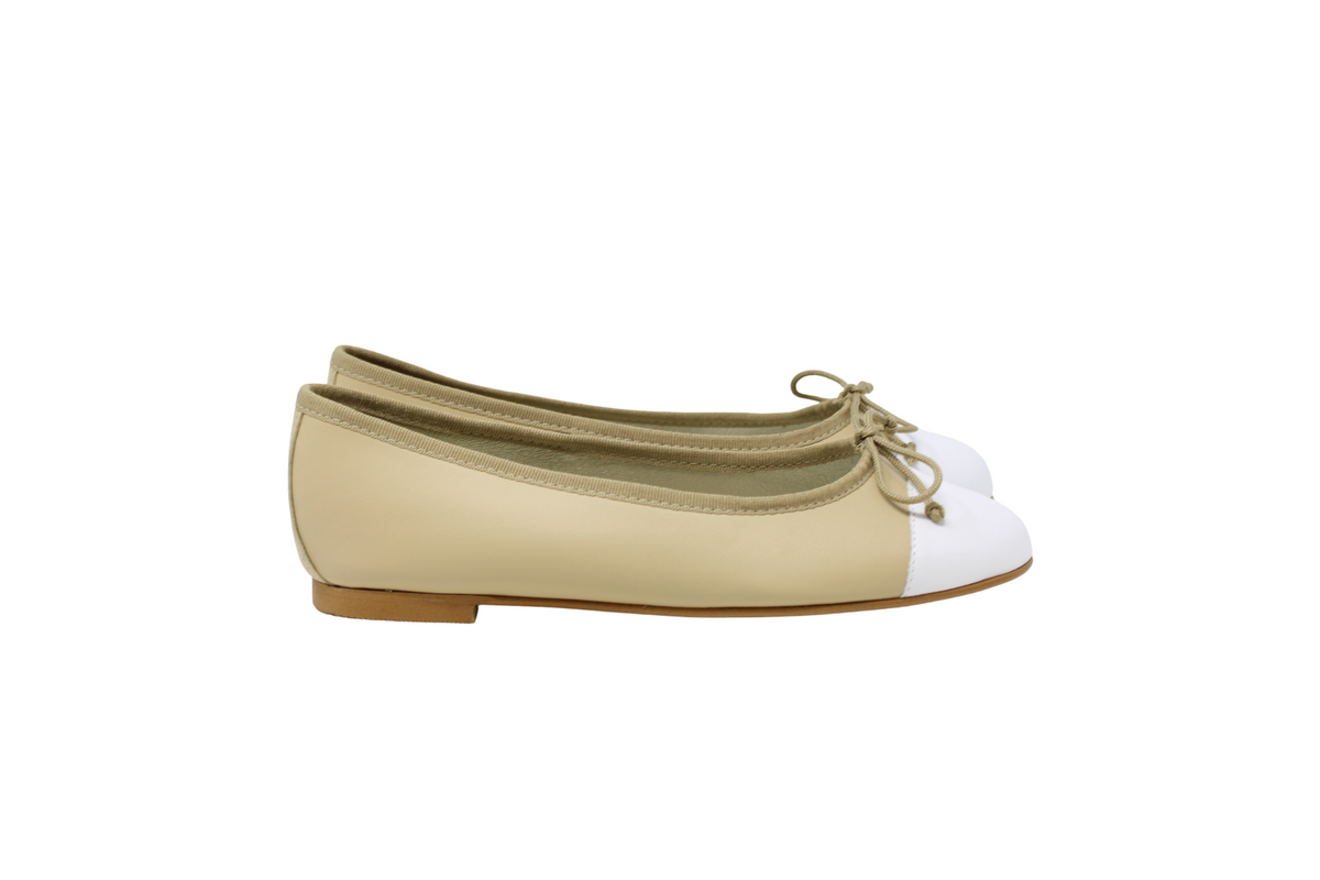 MENINA EDITH BEIGE WITH WHITE TIP