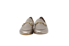 MENINA PEWTER WITH GOLD CHAIN LOAFER