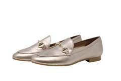 MENINA PEWTER WITH GOLD CHAIN LOAFER