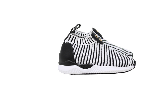 RALPH MIGEL SPIRIT CLACK AND WHITE STRIPE SOCK SNEAKER