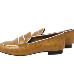 Aiciberllucci Ladies 916Penny Croc Leather Penny Loafer