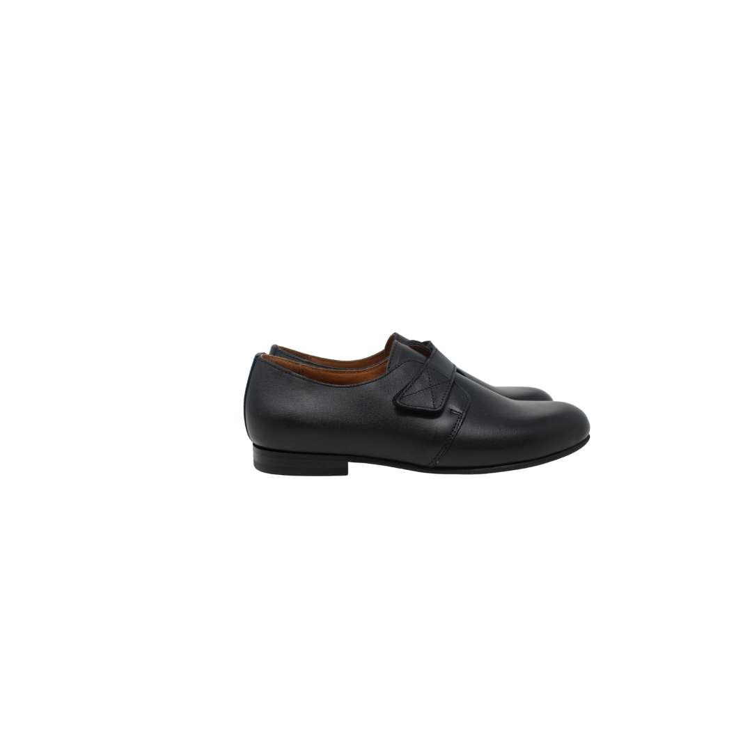 Atlanta Mocasin 55K Boys Black Leather Dress Shoe