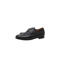 Atlanta Mocasin 55K Boys Black Leather Dress Shoe