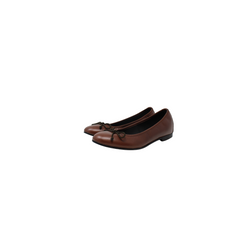 Luccini J107 Girls Brown Leather Flat