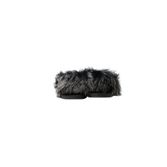 GND 25M Ladies Black/Grey Fur Slides