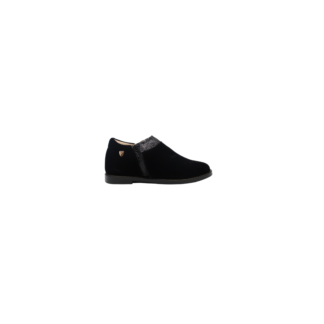 Venettini Mini Girls Black Velvet Bootie