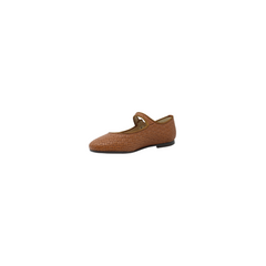 Papanata 6315 Girls Tan Leather Mary Jane