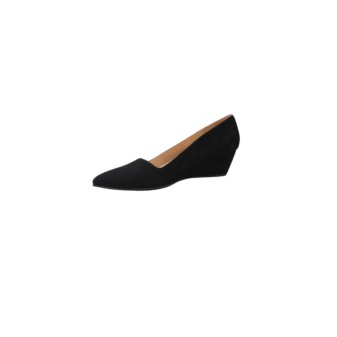 FSNY Clap Ladies Black Suede Wedge 1.5 Inch Heel Frankel's Designer Shoes FSNY Clap Ladies Black Suede Wedge 1.5 Inch Heel Frankel's Designer Shoes
