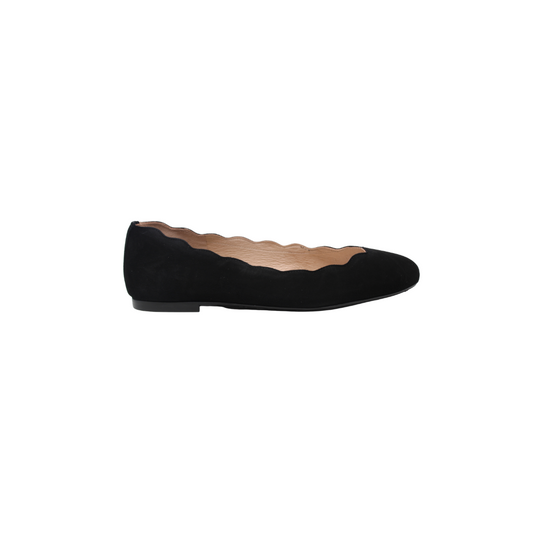 FSNY Jigsaw Ladies Black Suede Flat