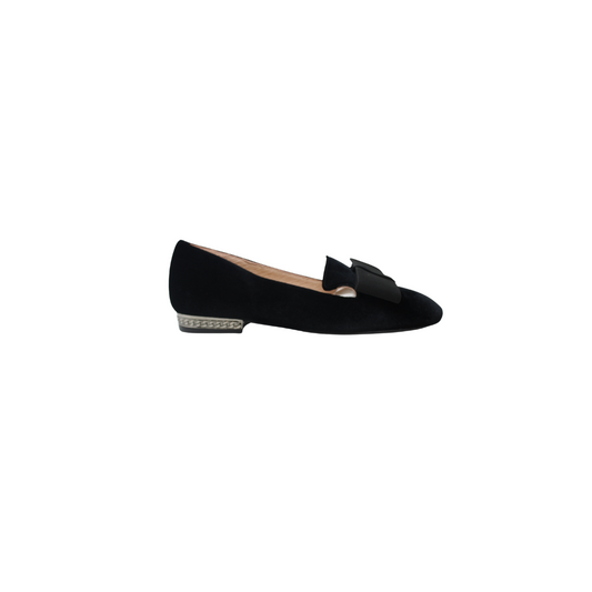 FSNY Tranqui Ladies Black Velvet Dress Shoe