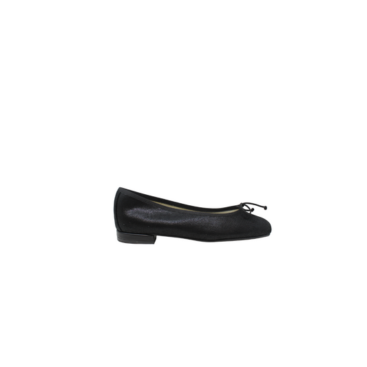 Menina Emma Ladies Black Print Flat