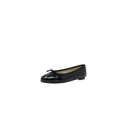 Menina Emma Ladies Black Patent Leather Flat