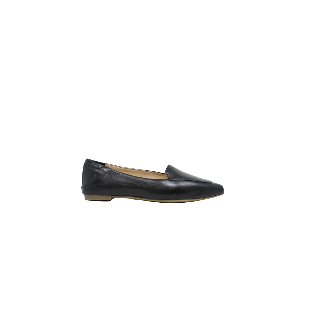 Hush Puppies Hazel Ladies Black Leather Flat