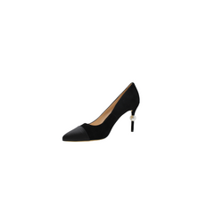 Viviamos Elm Ladies Black Suede 3.5 Inch High Heel