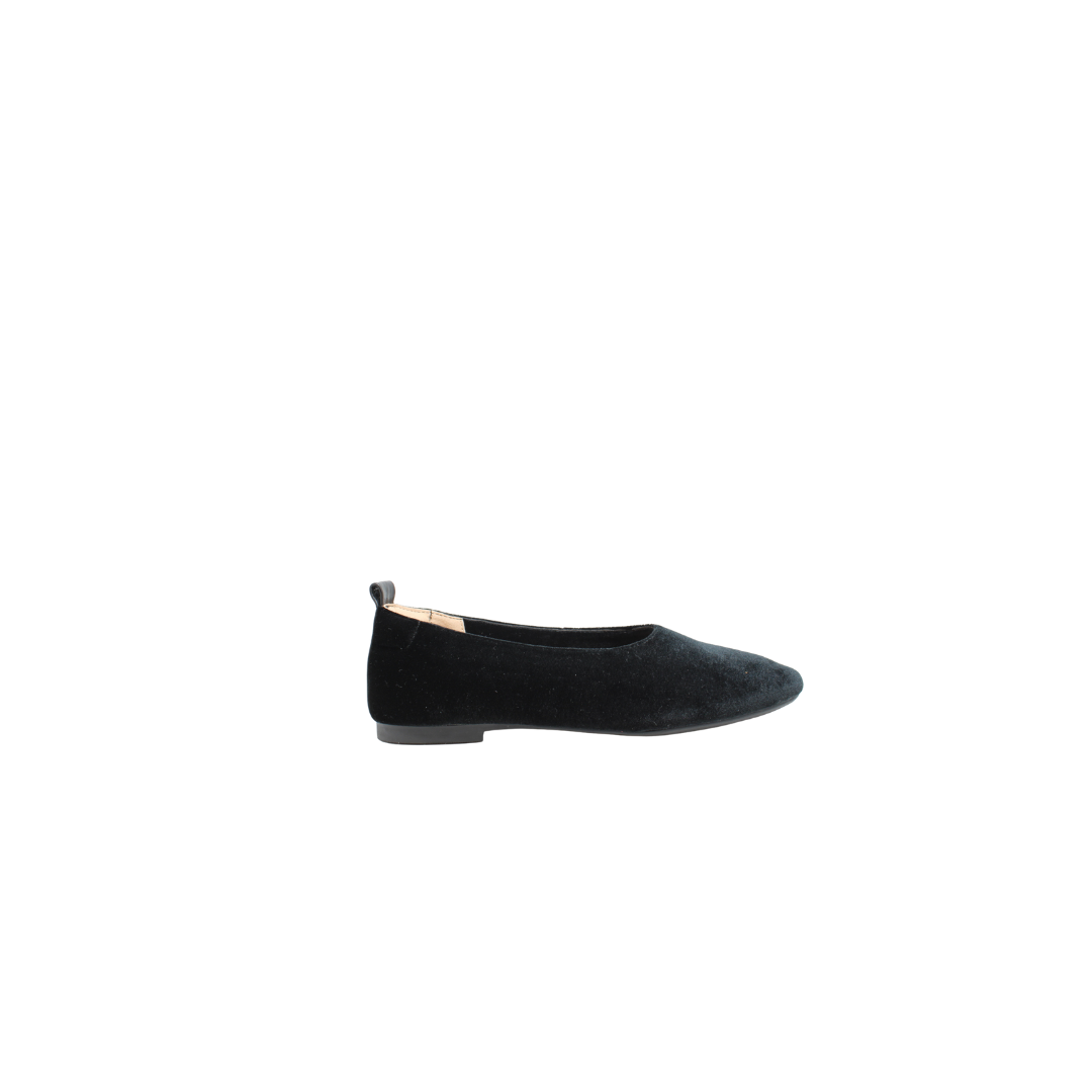 Ralph Migel Gloss Ladies Black Velvet Flat