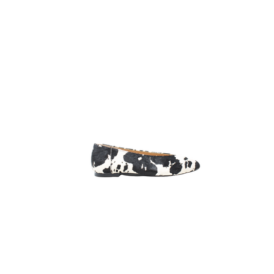 Ralph Migel Marlene Ladies Black/white Fur Flat