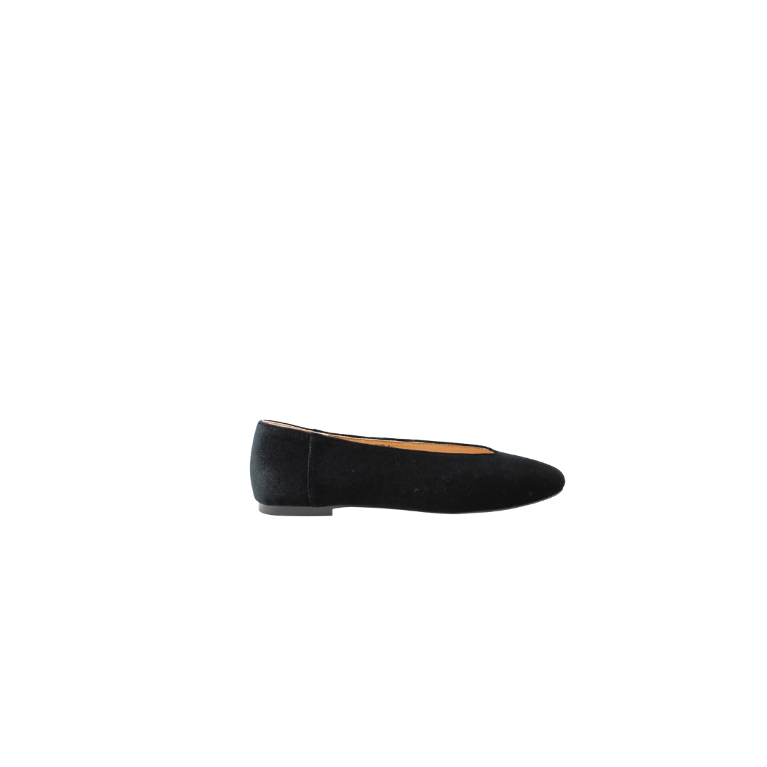 Ralph Migel Marlene Ladies Black Velvet Flat