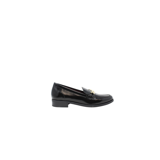 Menina 22528 Ladies Black Leather Loafer