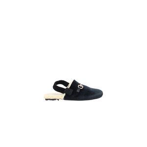 Villa Game Girls Black Velvet Slingback