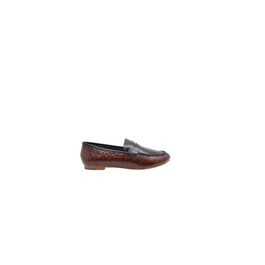 Esporre Benny Ladies Brown Patent Leather Loafer