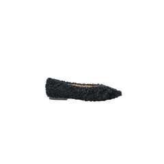 Viviamos Buffer Ladies Black Poodle Flat