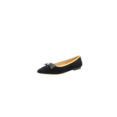 Viviamos Alder Ladies Black Suede Flat