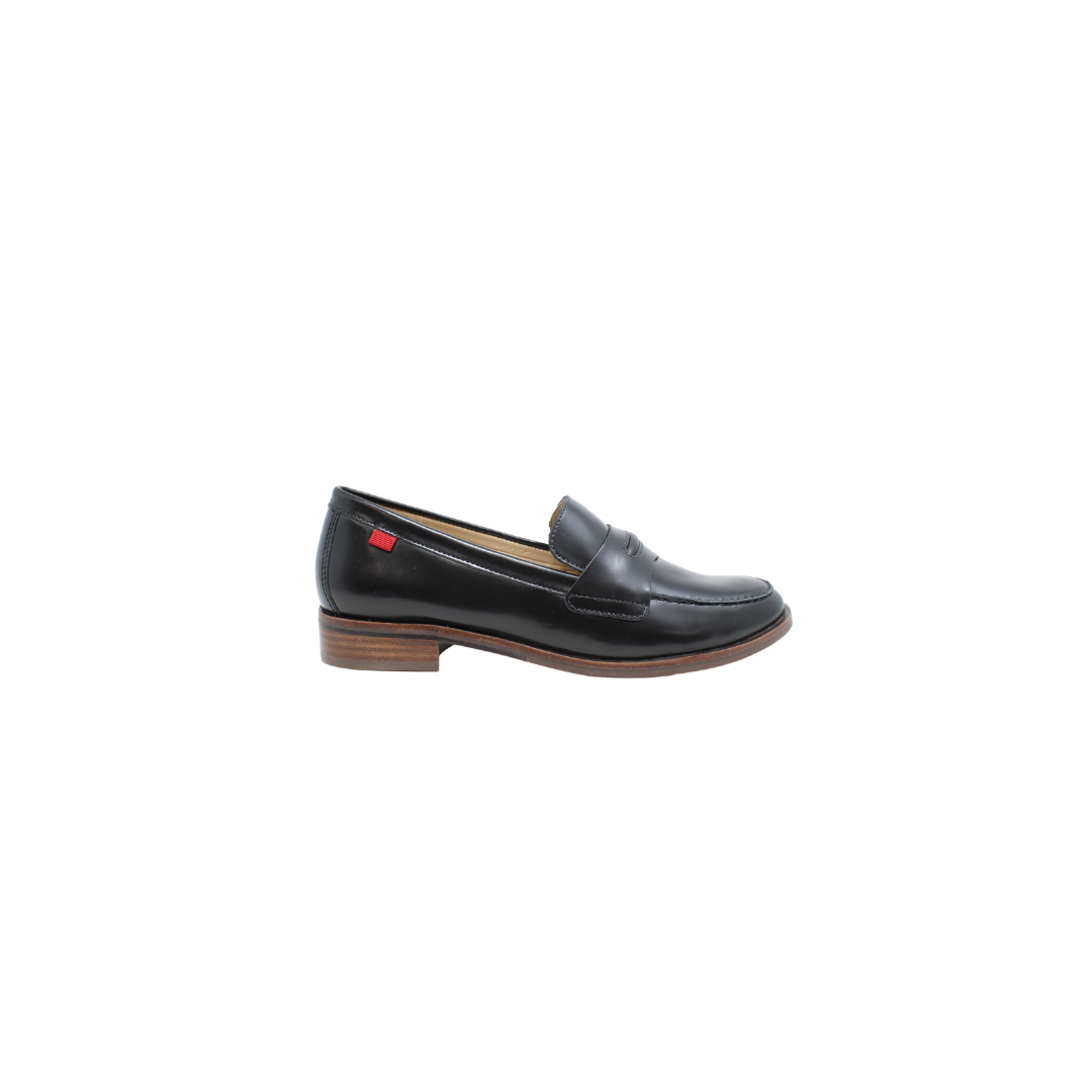 Marc Joseph Geranium Ladies Black Leather Loafer