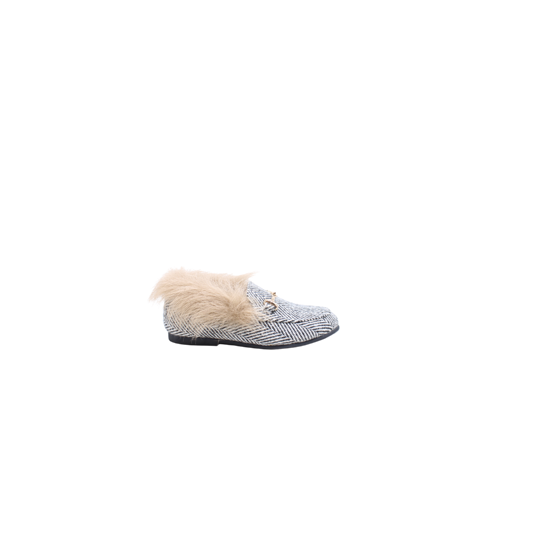 Little Legends ChainFur Kids Black/White Loafer