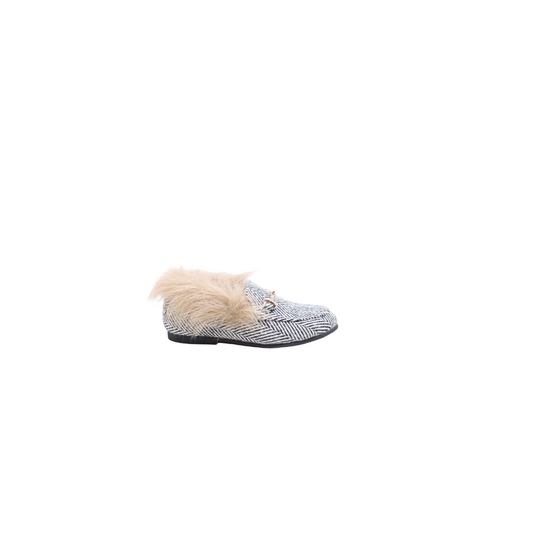 Little Legends ChainFur Kids Black/White Loafer