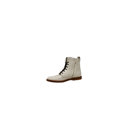 Blublonc Stephy Ladieds Off-White Leather Bootie