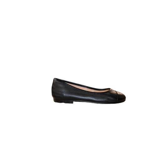 FSNY Hannah Ladies Black Leather Flat