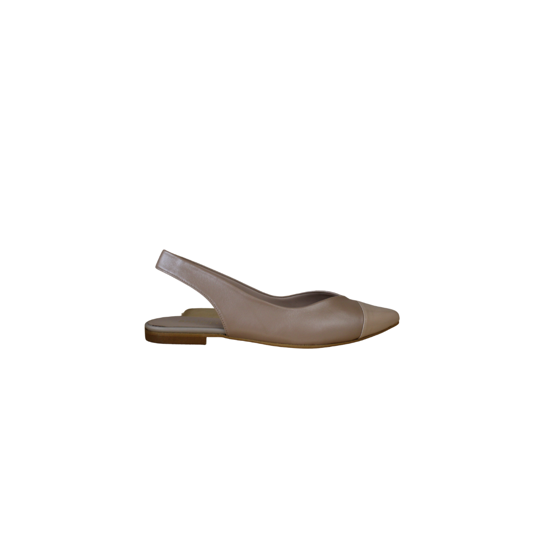 Brunella 0B076 Ladies Nude Leather Slingback